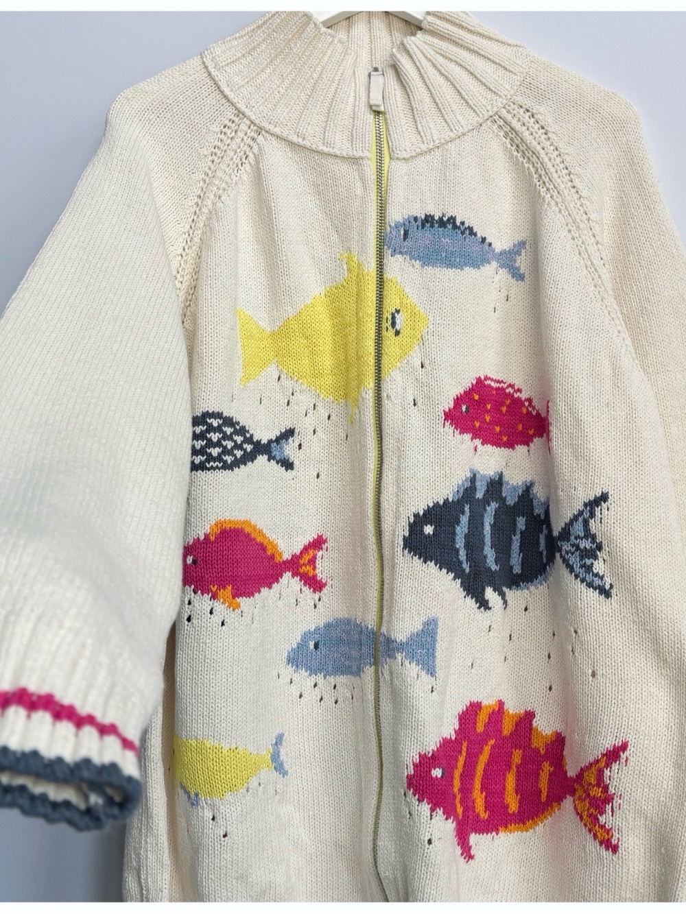 NWT Anthropologie Pilcro Fish Icon Full Zip Cardigan - Picture 5 of 14
